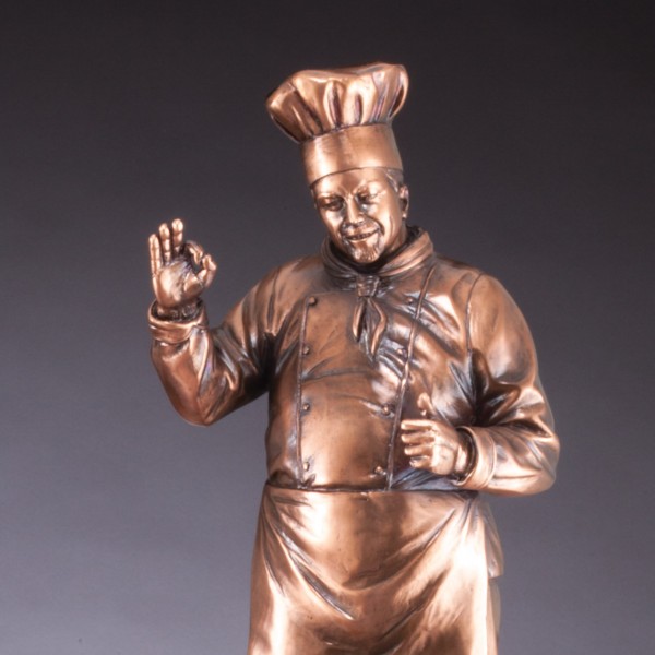 resin chef statue