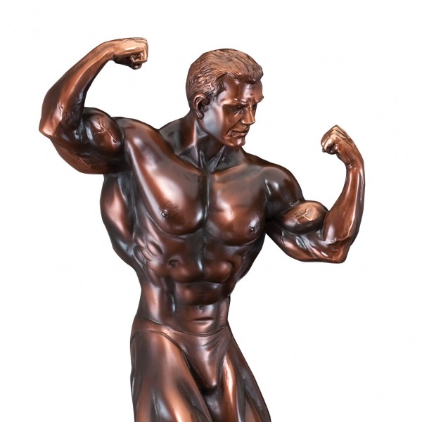 Gallery Body Builder Bronze resin sculpturesTrophy Trolley