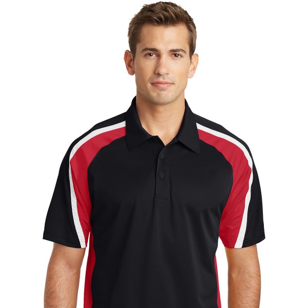 ST654 Sport-Tek® Tricolor Micropique Sport-Wick® Polo with mesh ...